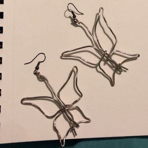 abstract wire earrings